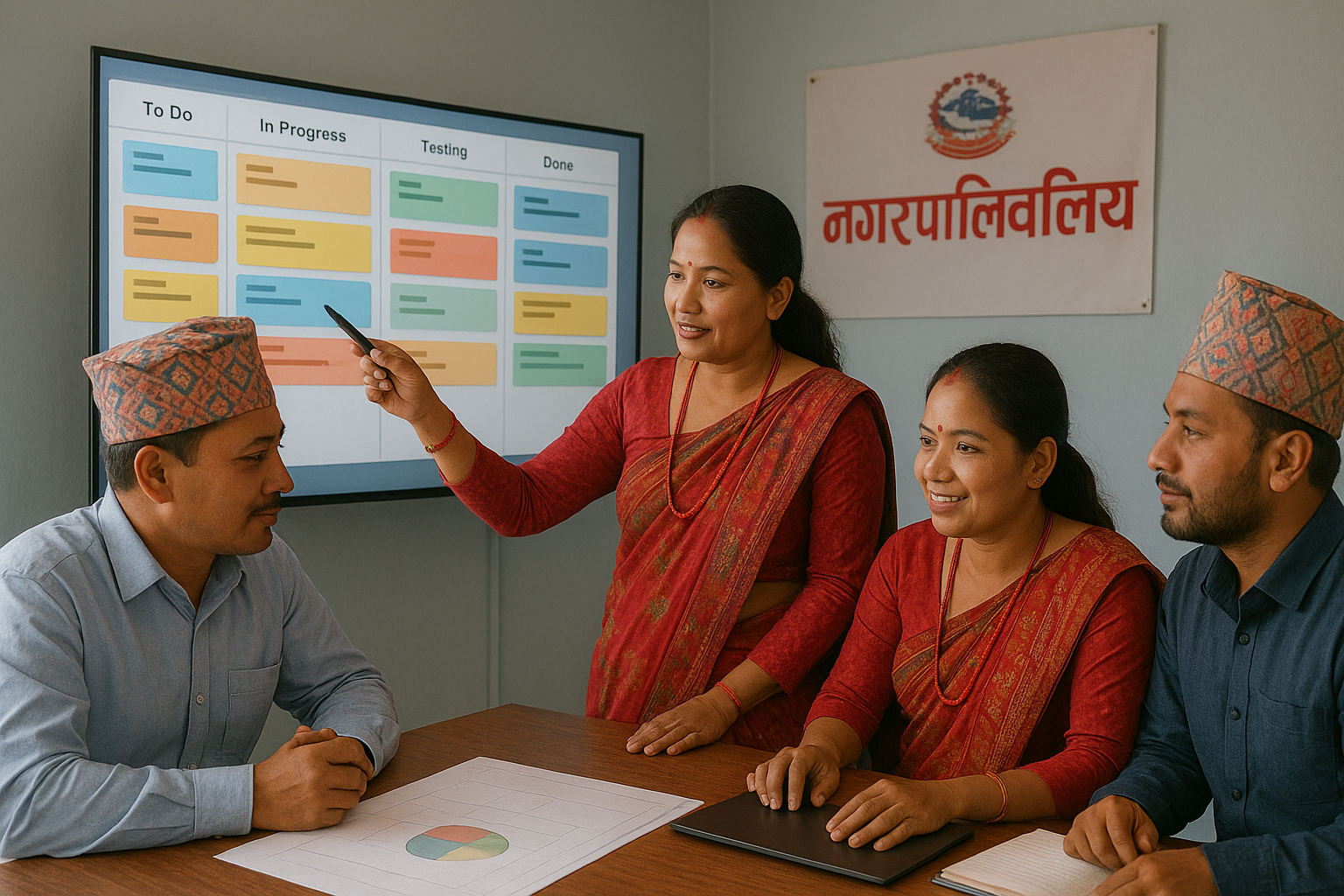 Humanitarian project management team coordination